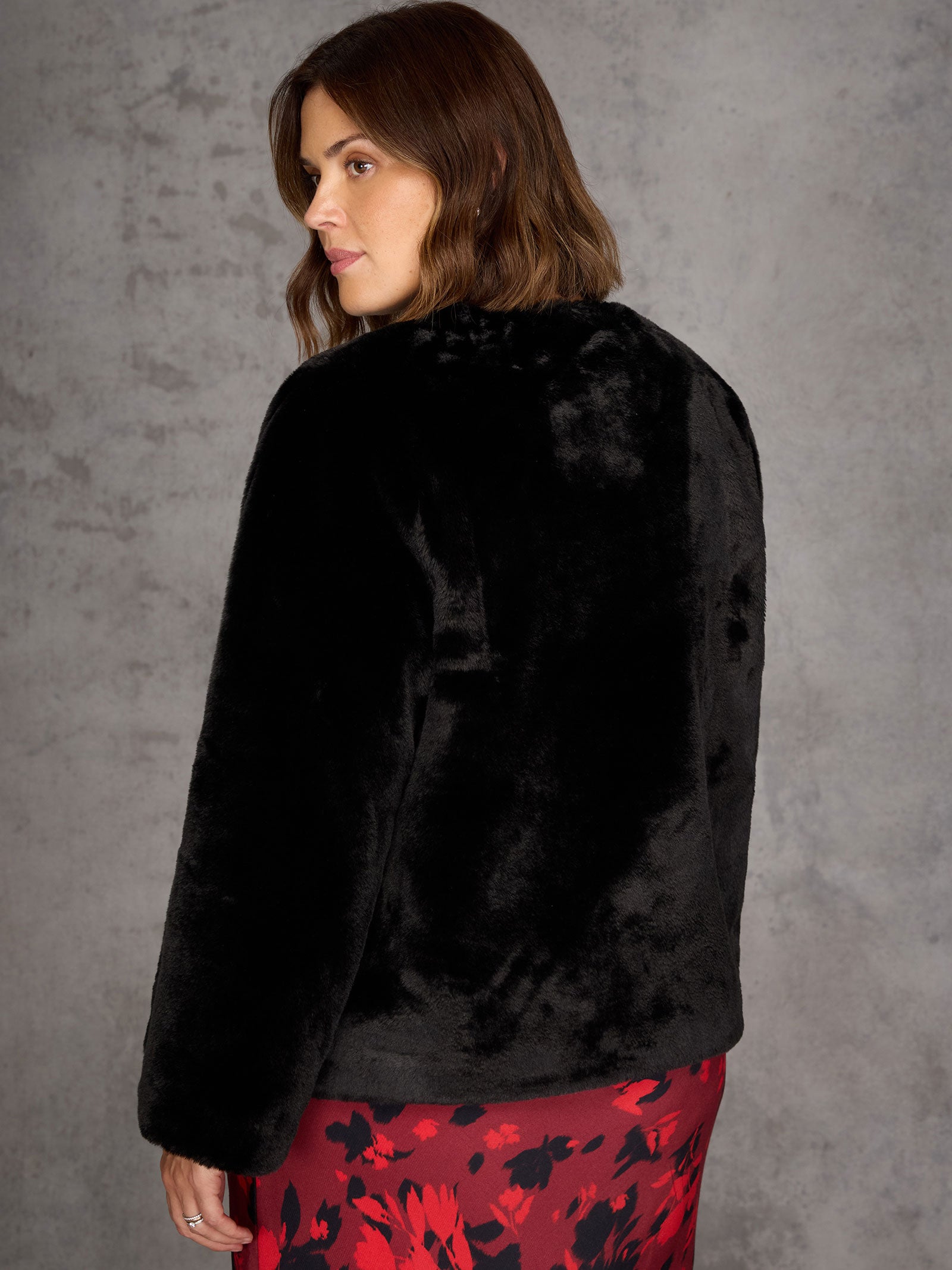 Black Faux Fur Jacket