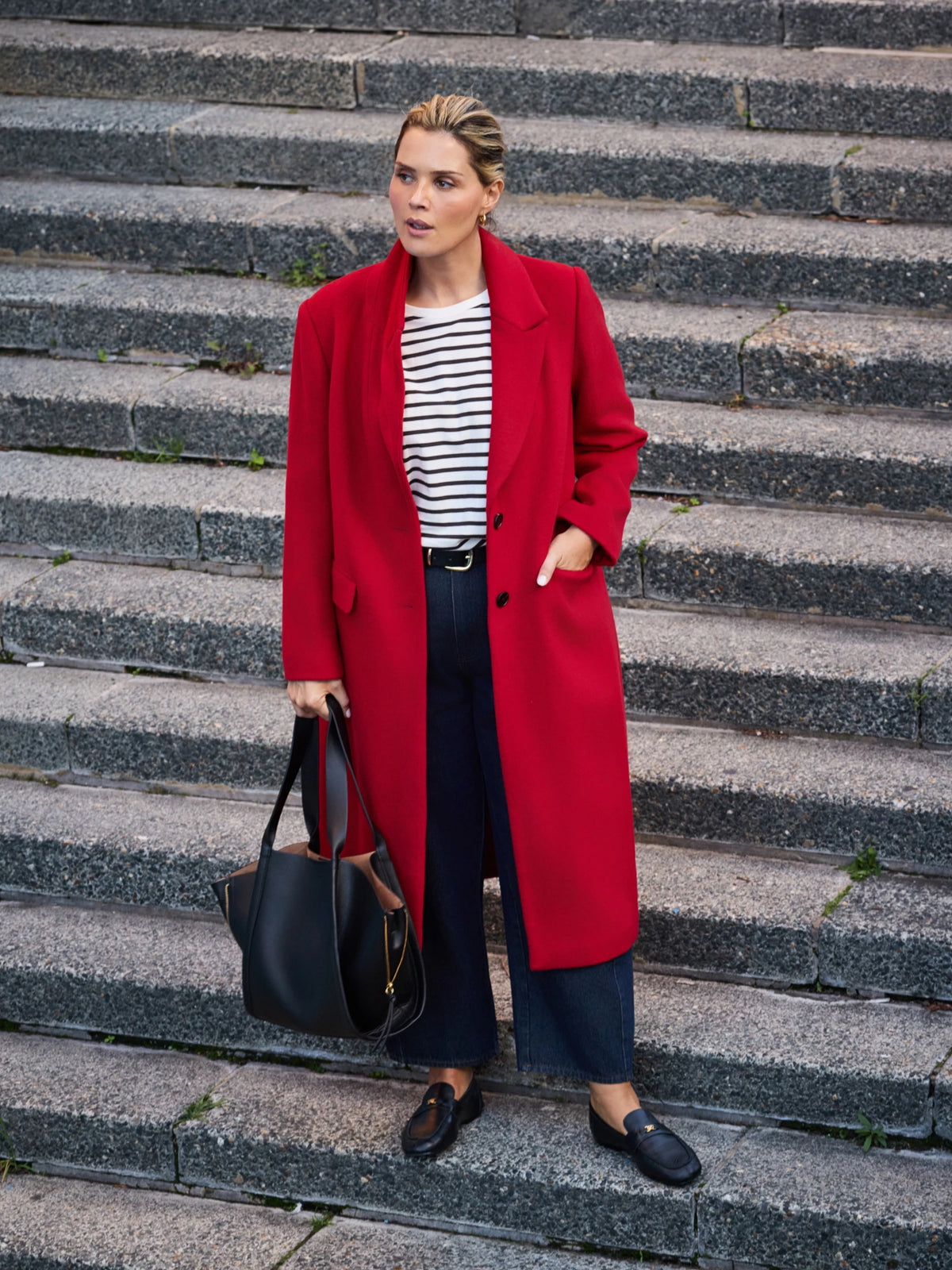 Red Wool Tailored Coat