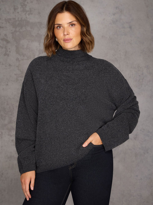 Grey Roll Neck Jumper