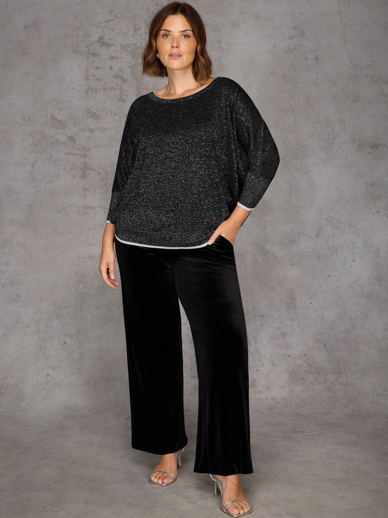Black Sparkle Knit Jumper