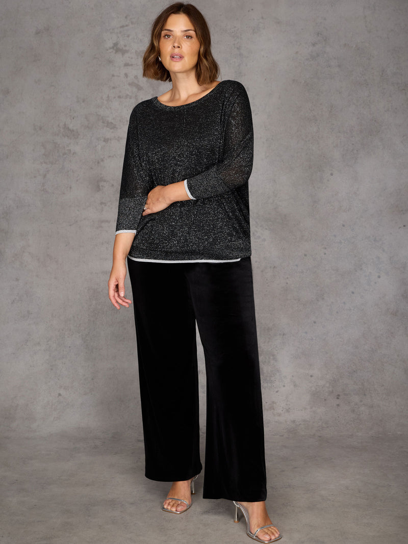 Black Sparkle Knit Jumper