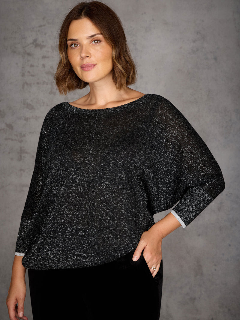 Black Sparkle Knit Jumper