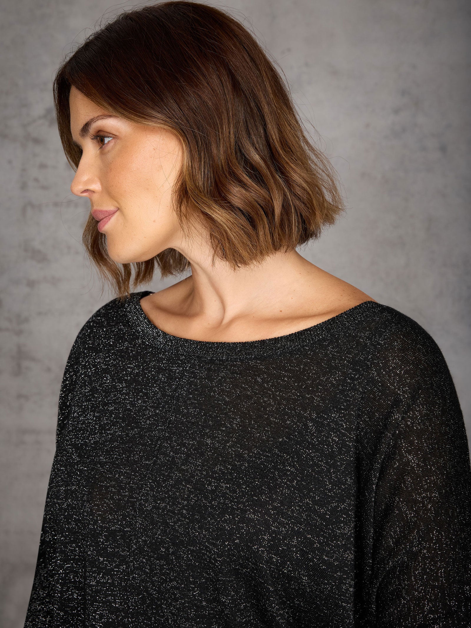 Black Sparkle Knit Jumper
