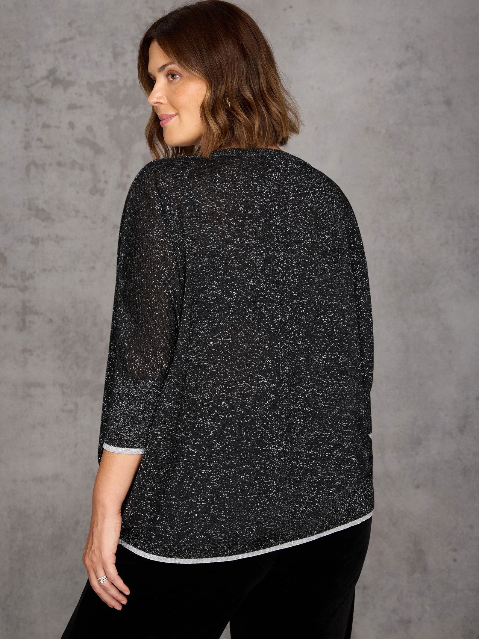 Black Sparkle Knit Jumper
