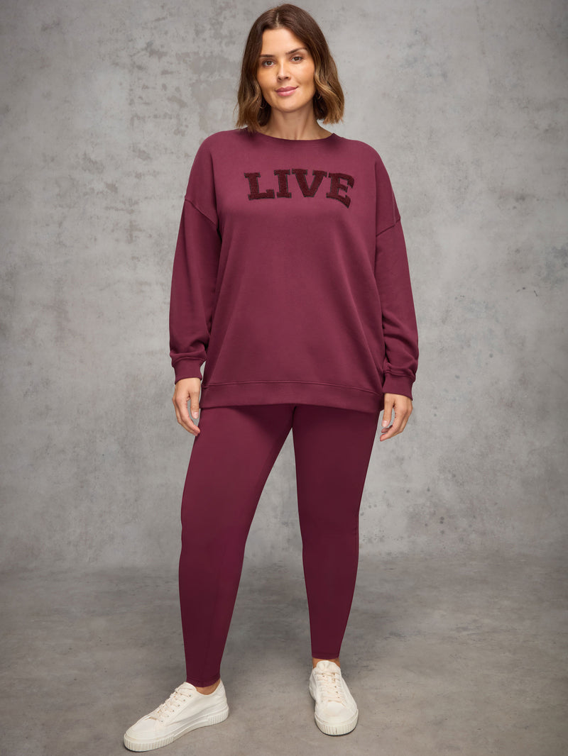 Burgundy Legging