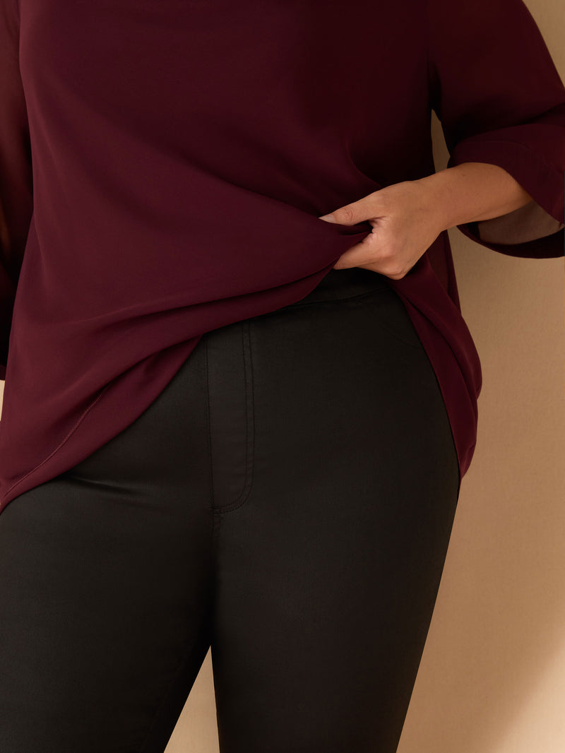 Black Coated Jegging