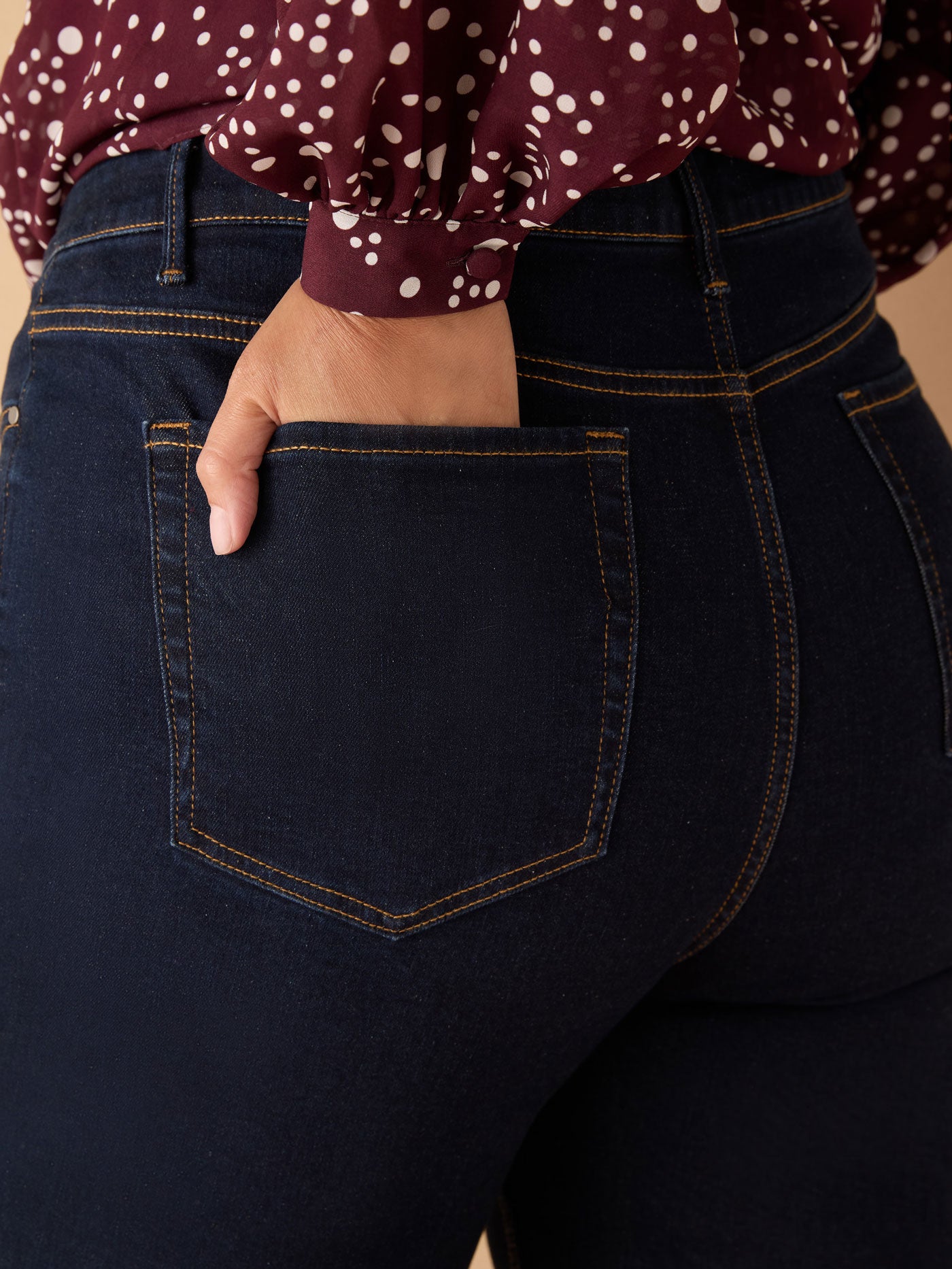 Blue Denim Straight Leg Jeans