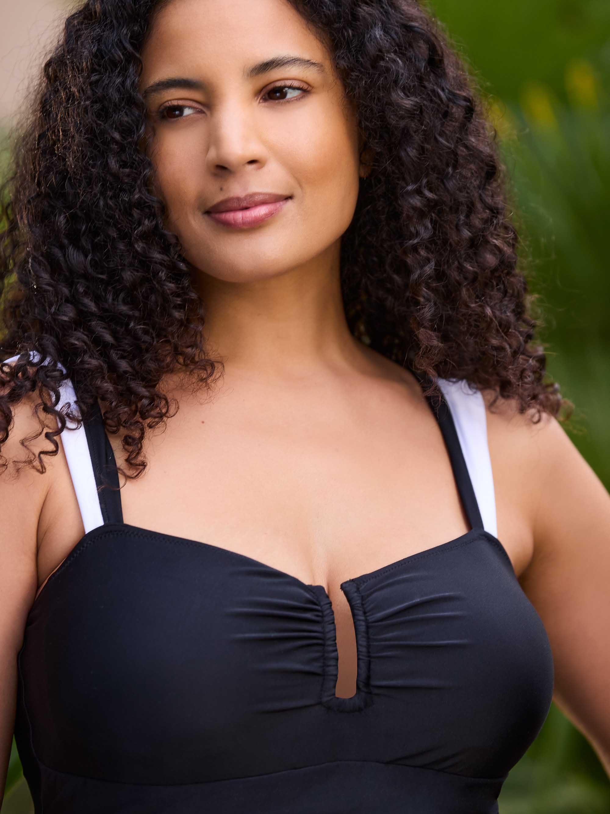 Black And White Contrast Swimsuit