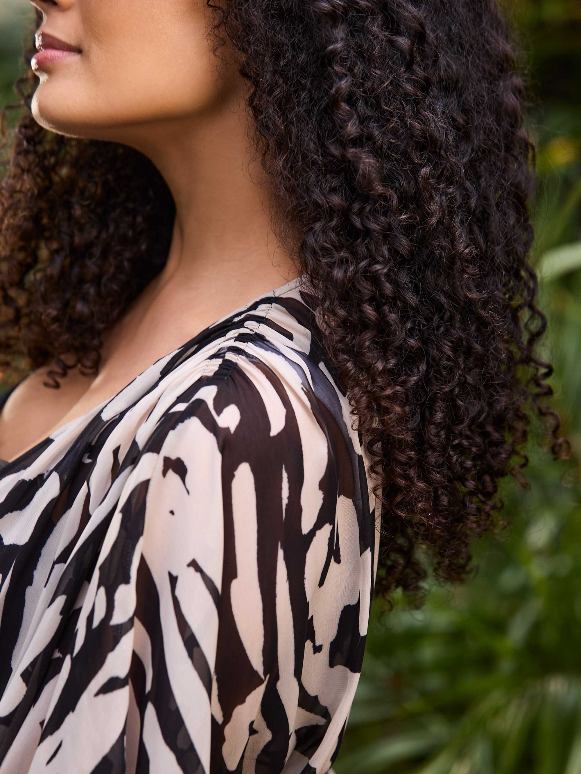 Mono Print Short Sleeve Kimono