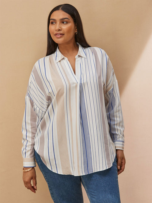 White Multi Stripe Chuck - On Shirt