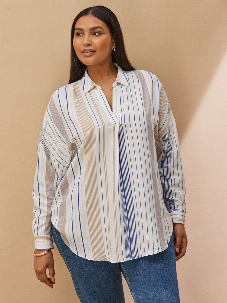 White Multi Stripe Chuck - On Shirt