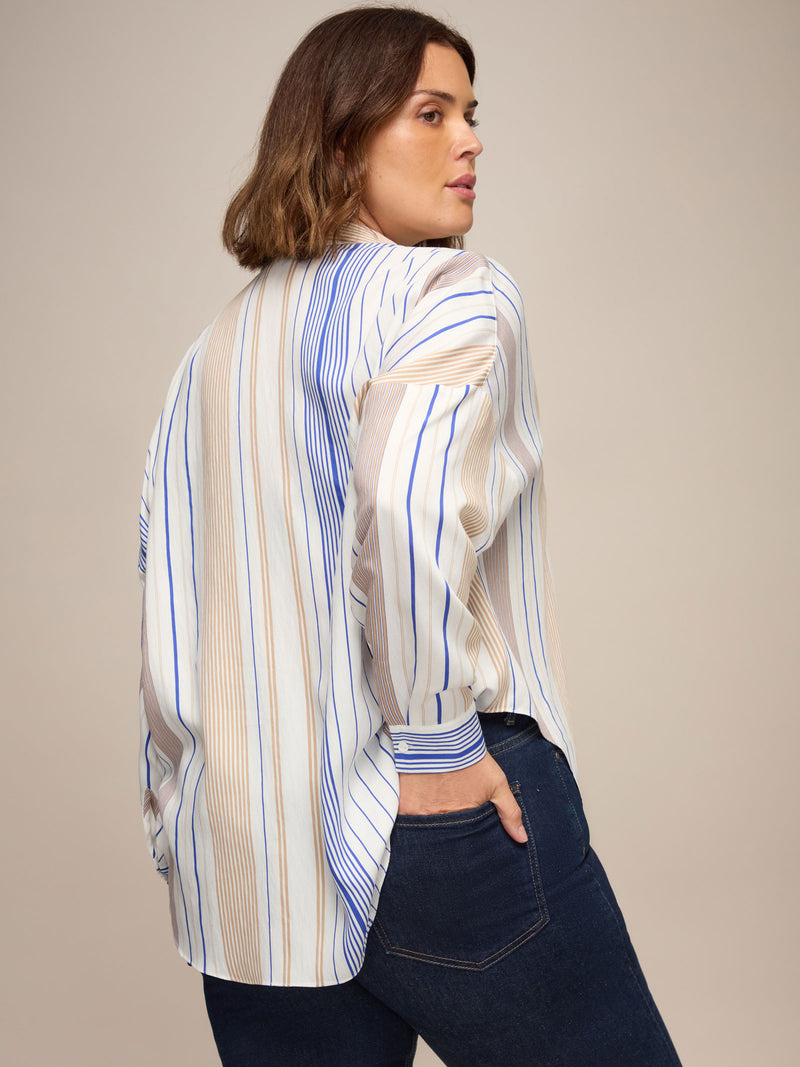 White Multi Stripe Chuck - On Shirt