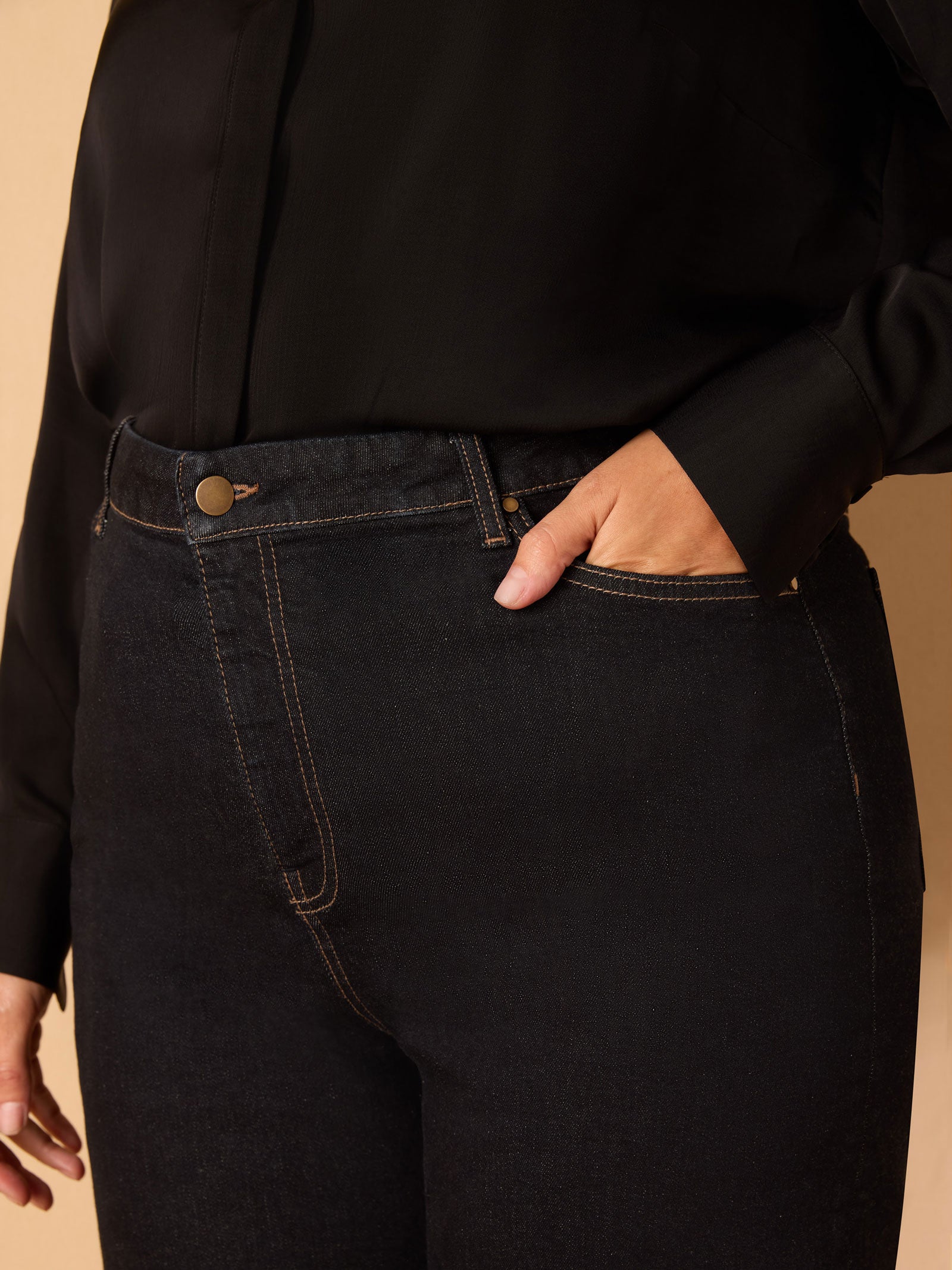 Dark Blue Wide Leg Jeans