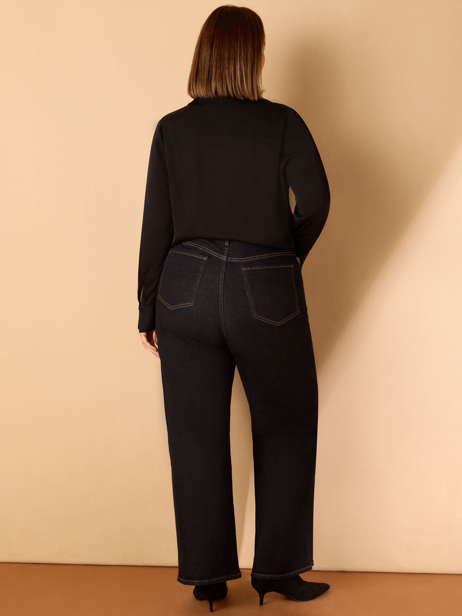 Dark Blue Wide Leg Jeans