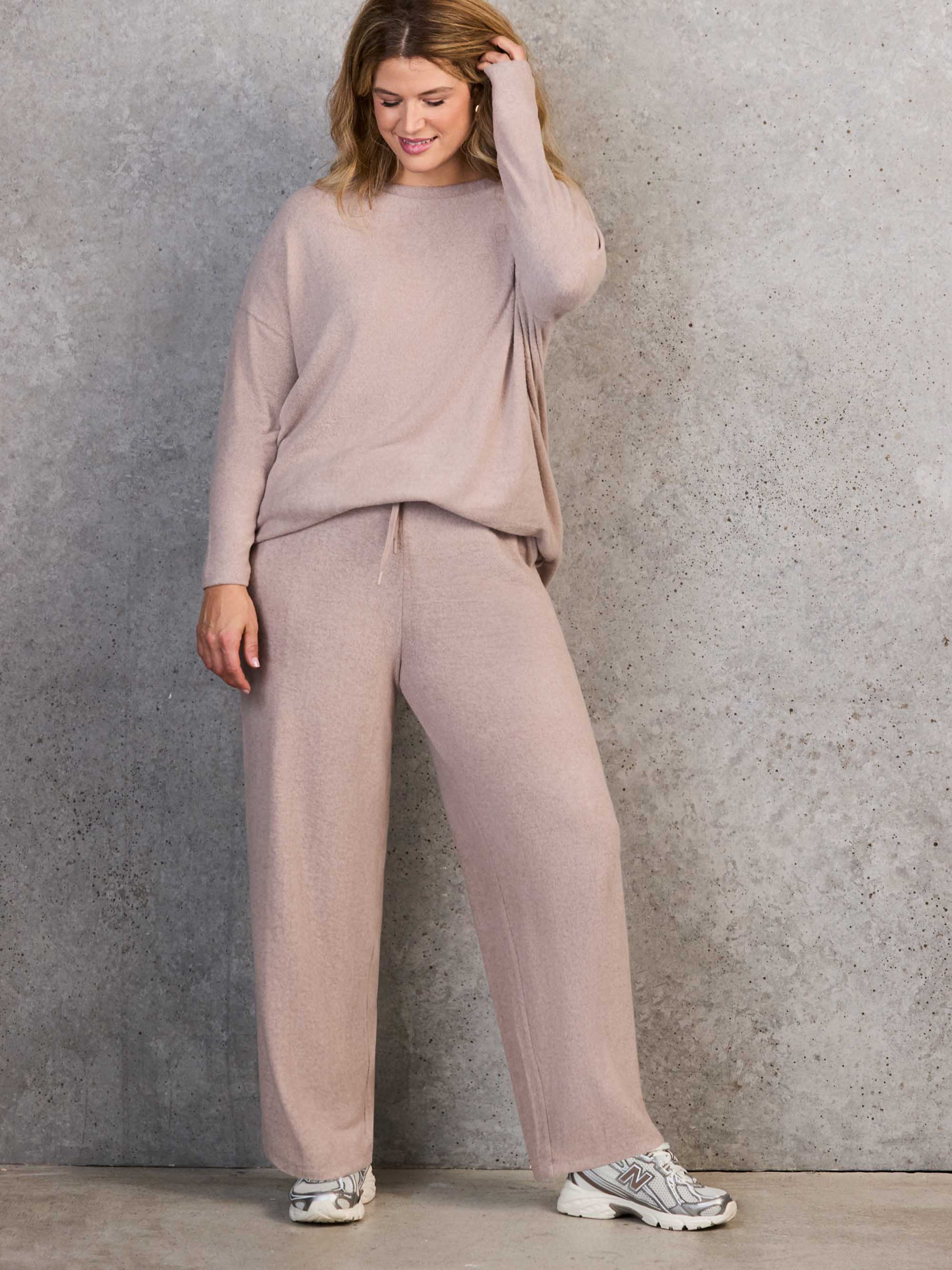 Oatmeal Supersoft Round Neck Top