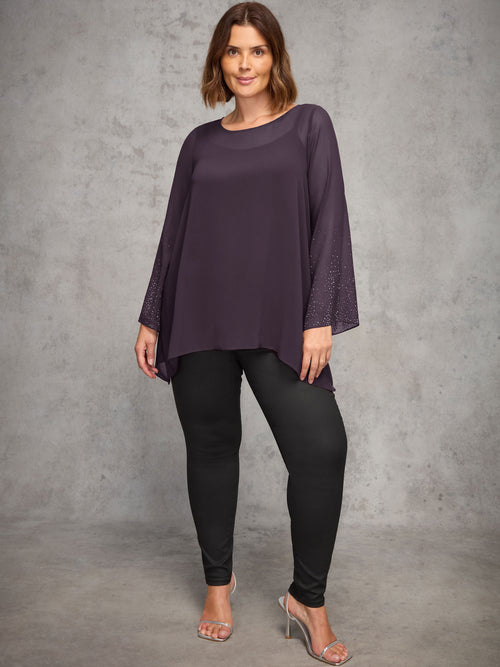 Plum Hotfix Hanky Hem Overlay