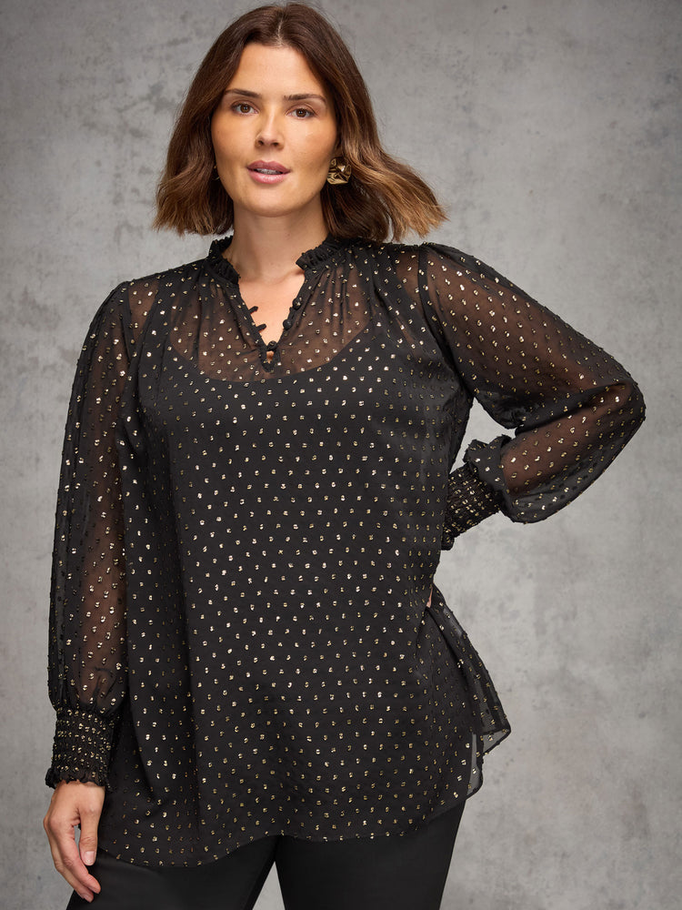 Black Lurex Blouse