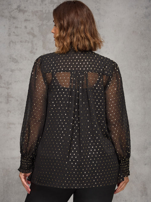 Black Lurex Blouse