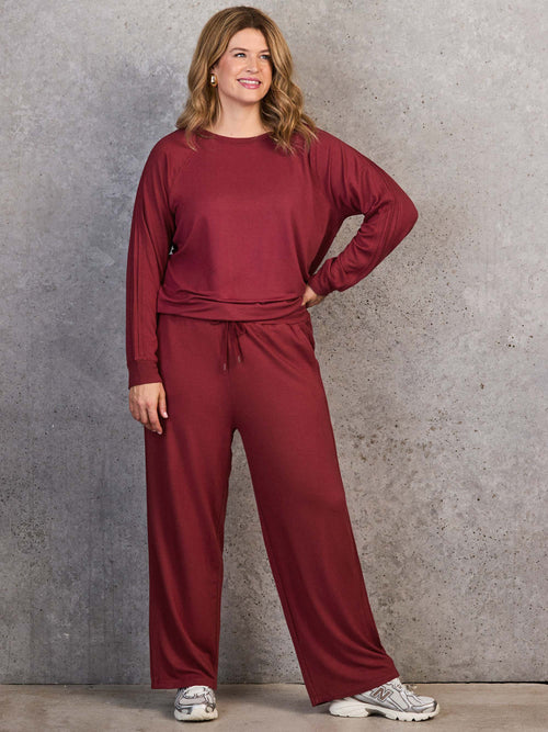 Deep Red Drawstring Trouser