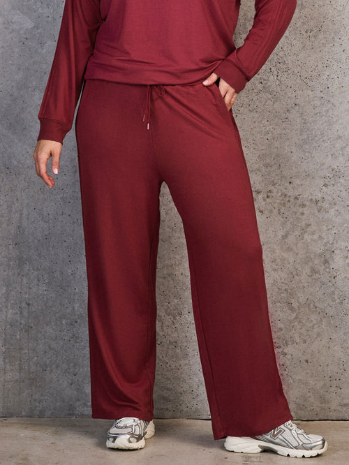 Deep Red Drawstring Trouser