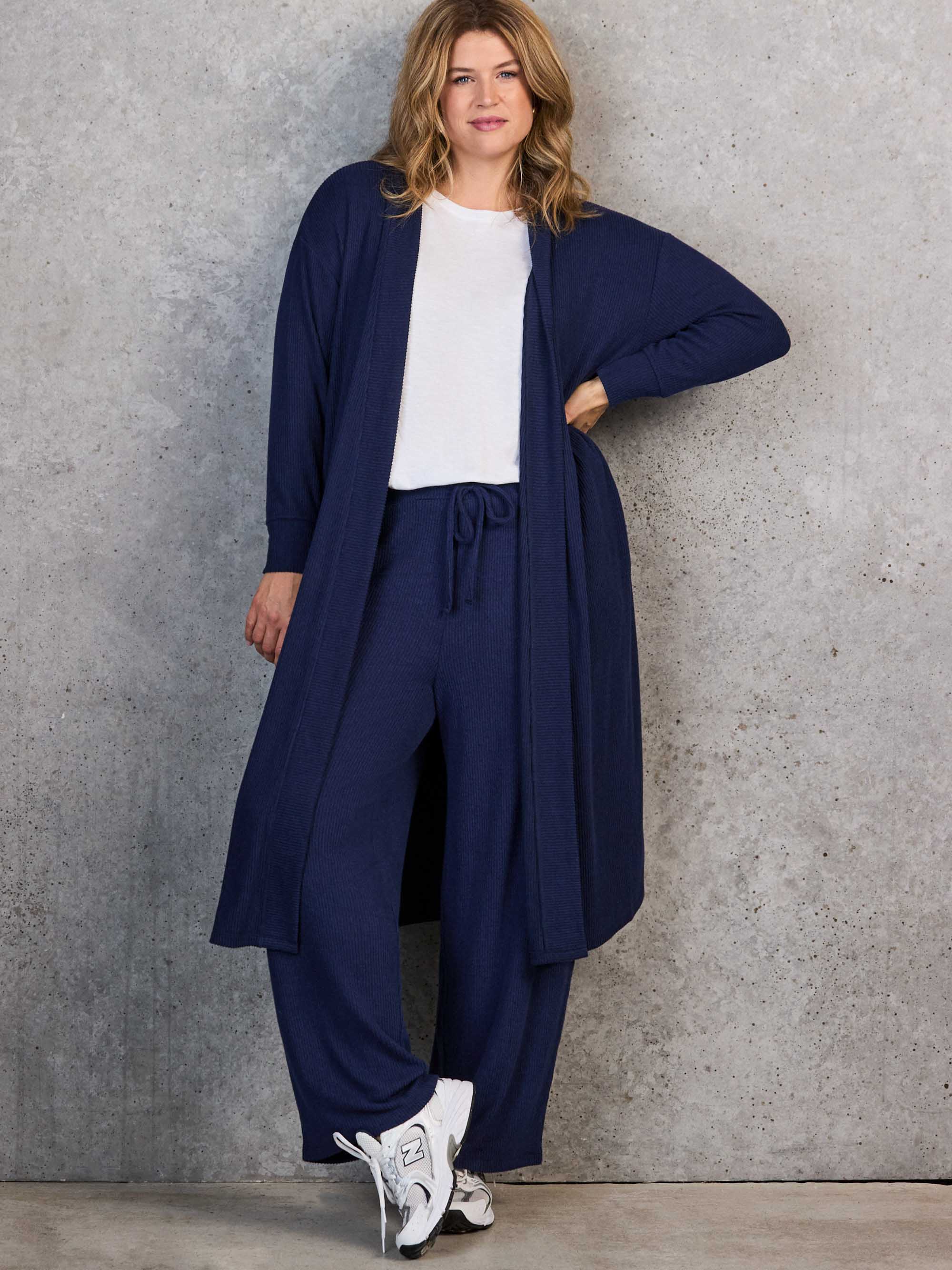 Navy Ribbed Supersoft Cardigan