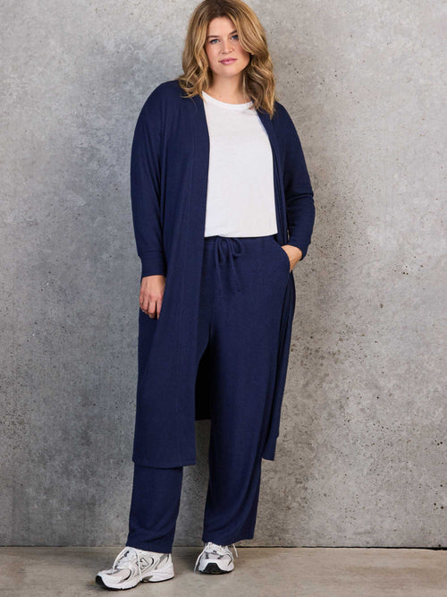 Navy Ribbed Supersoft Cardigan