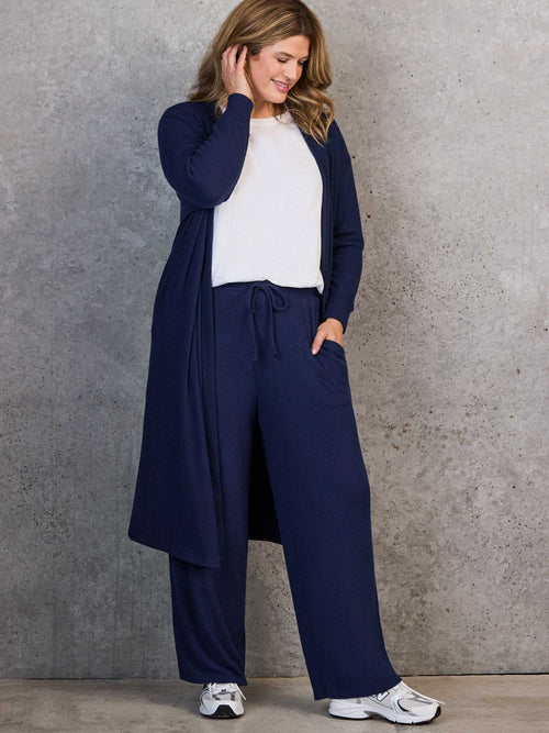 Navy Ribbed Supersoft Cardigan