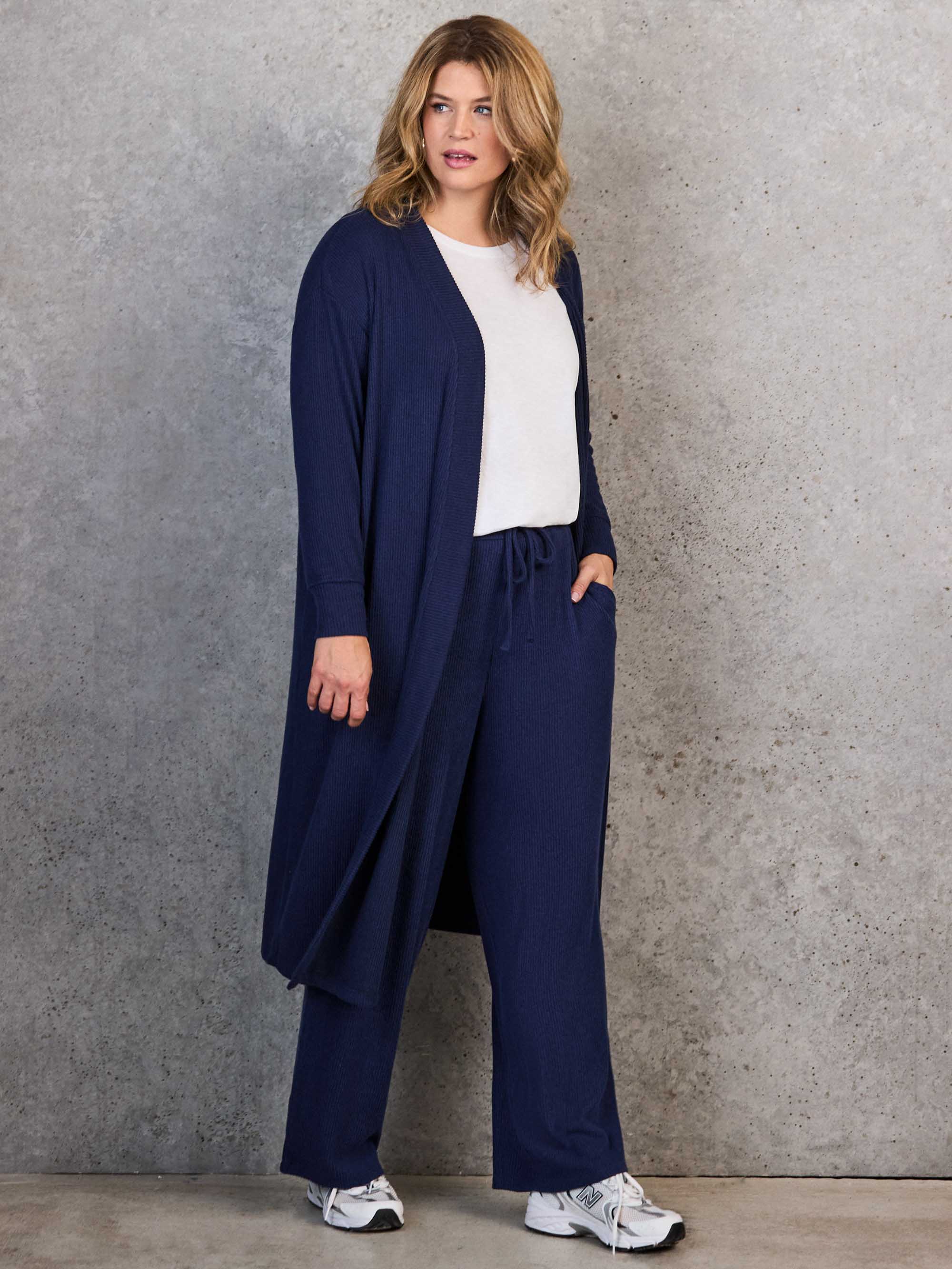 Navy Ribbed Supersoft Cardigan