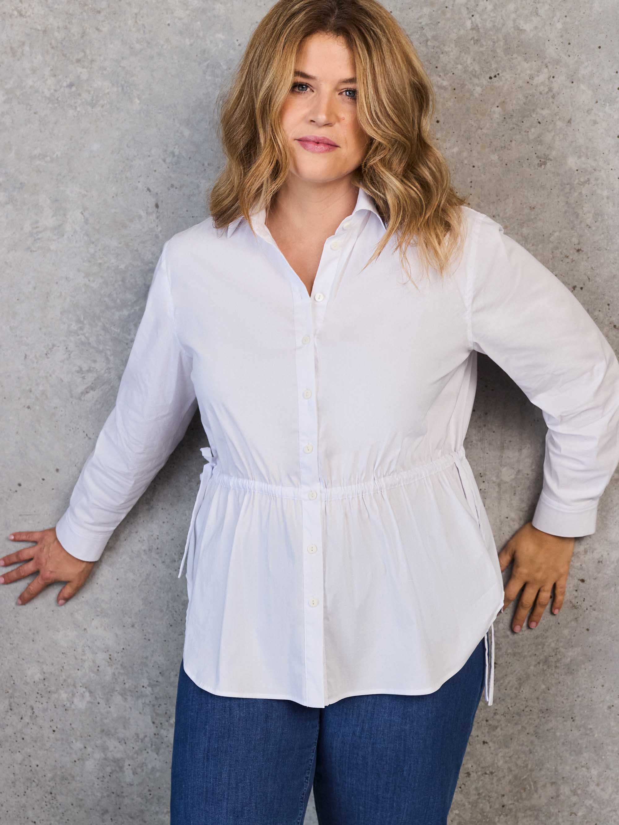 White Tie Waist Shirt