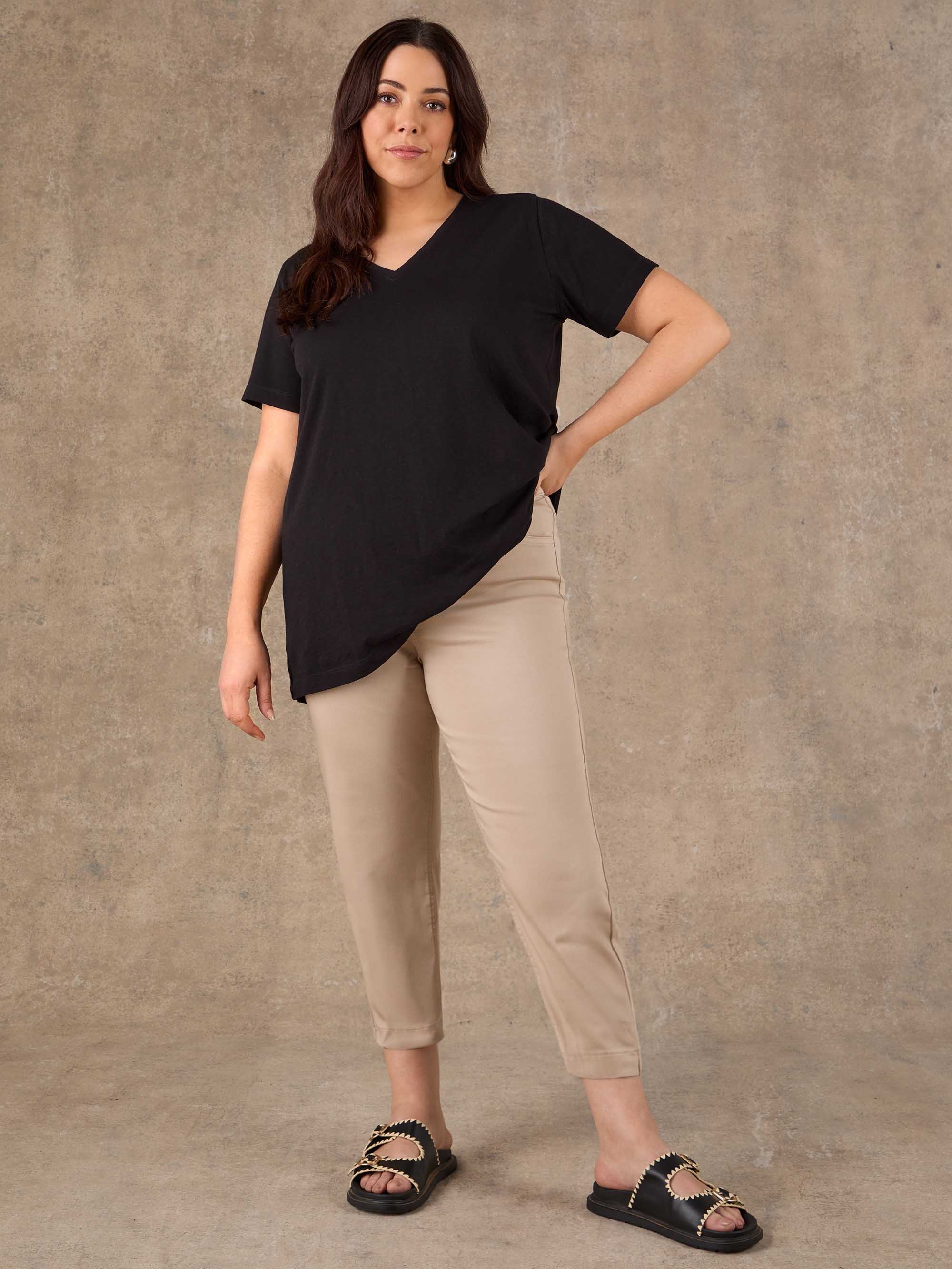 Oatmeal Cropped Jegging