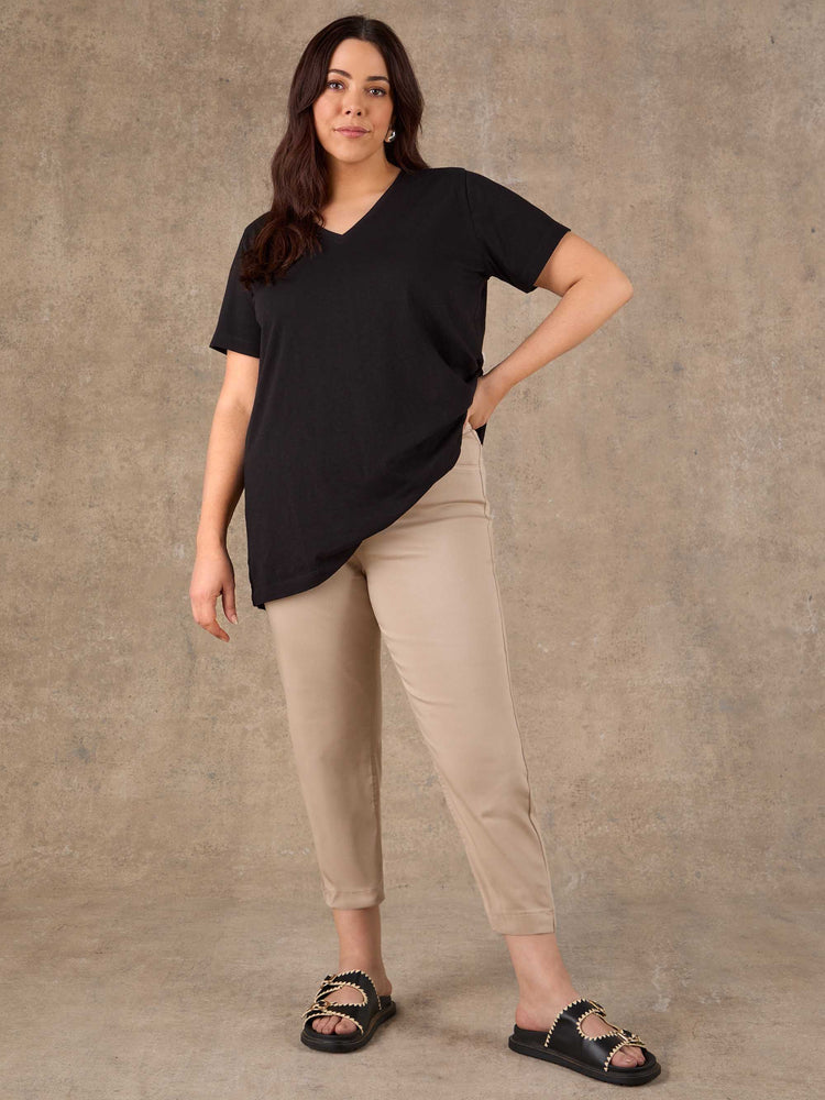 Oatmeal Cropped Jegging