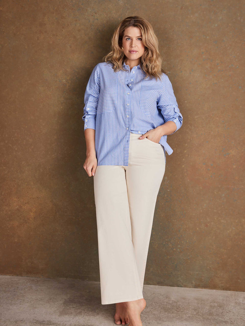 Blue Stripe Long Sleeve Shirt