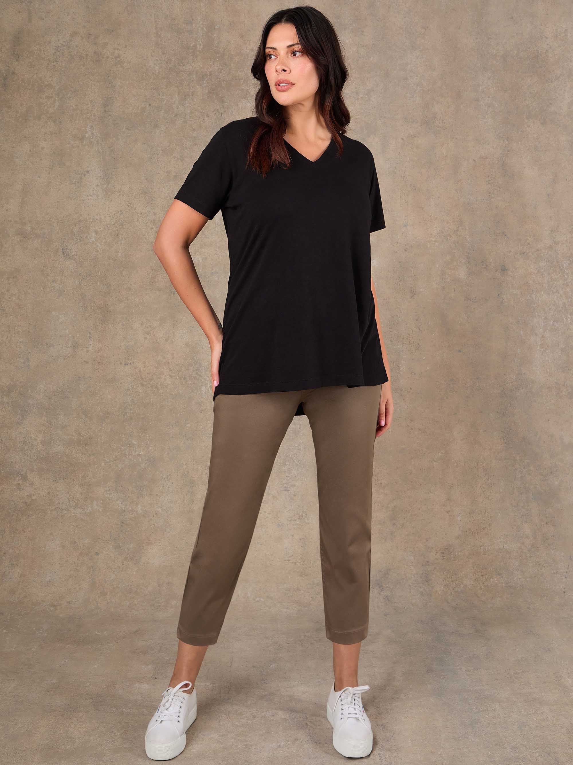 Khaki Cropped Jegging