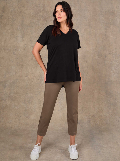 Khaki Cropped Jegging