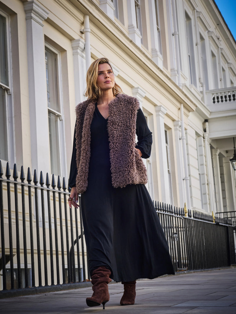 Mink Faux-Fur Gilet