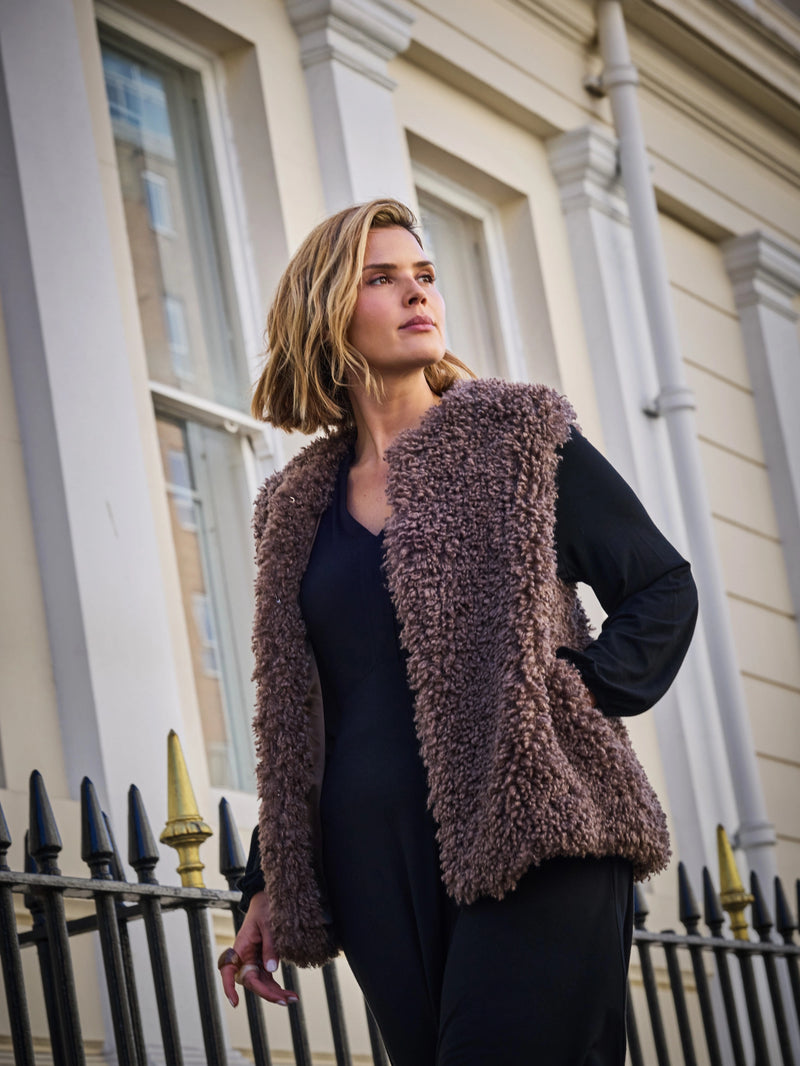 Mink Faux-Fur Gilet