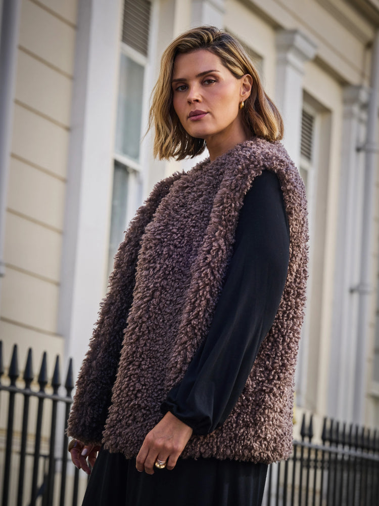 Mink Faux-Fur Gilet