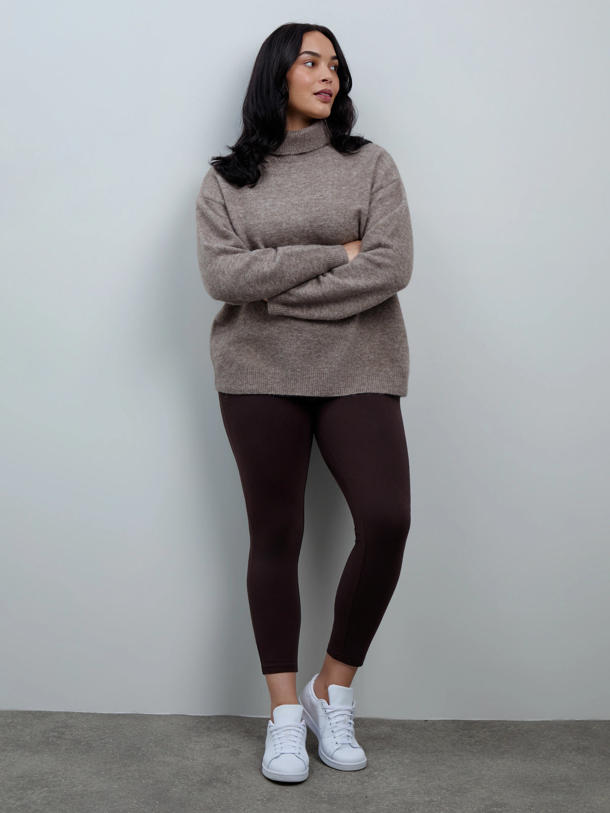 Brown Jersey Leggings