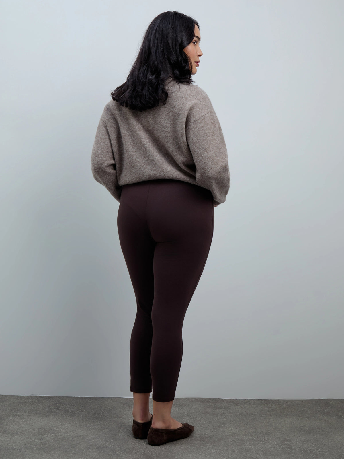 Brown Jersey Leggings