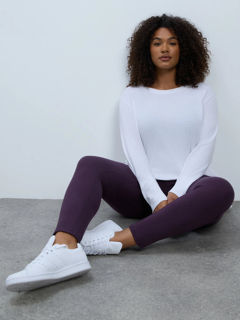 Plum Jersey Leggings
