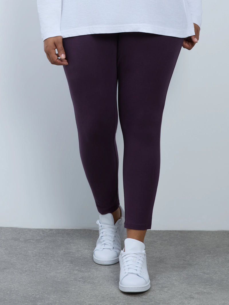 Plum Jersey Leggings