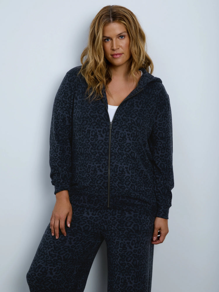 Grey Animal Supersoft Zip Hoodie