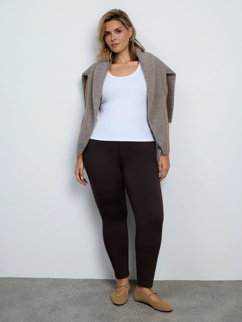 Brown Jersey Leggings