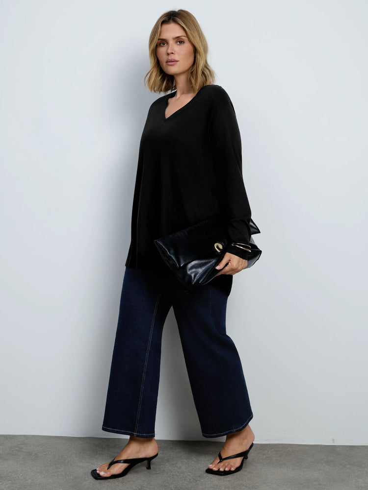 Petite Dark Blue Wide Leg Jeans