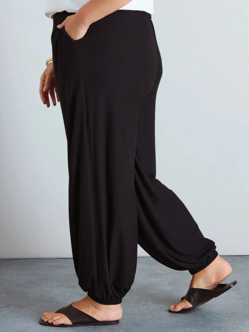 Black Jersey Balloon Trouser