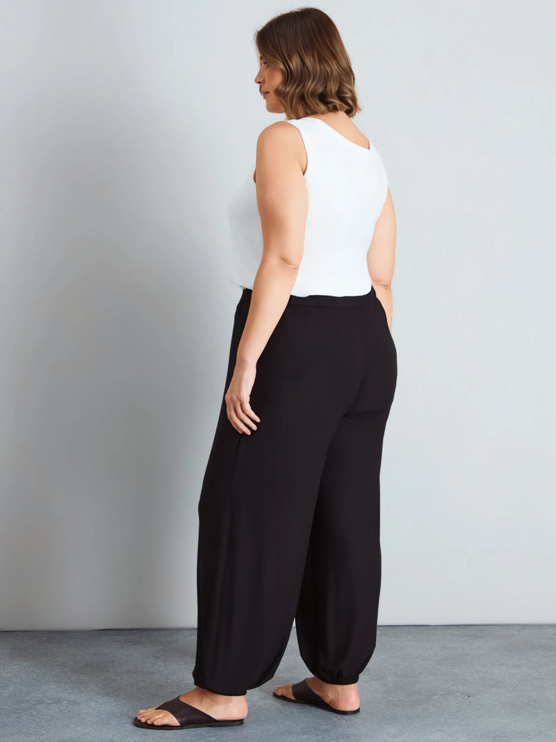 Black Jersey Balloon Trouser