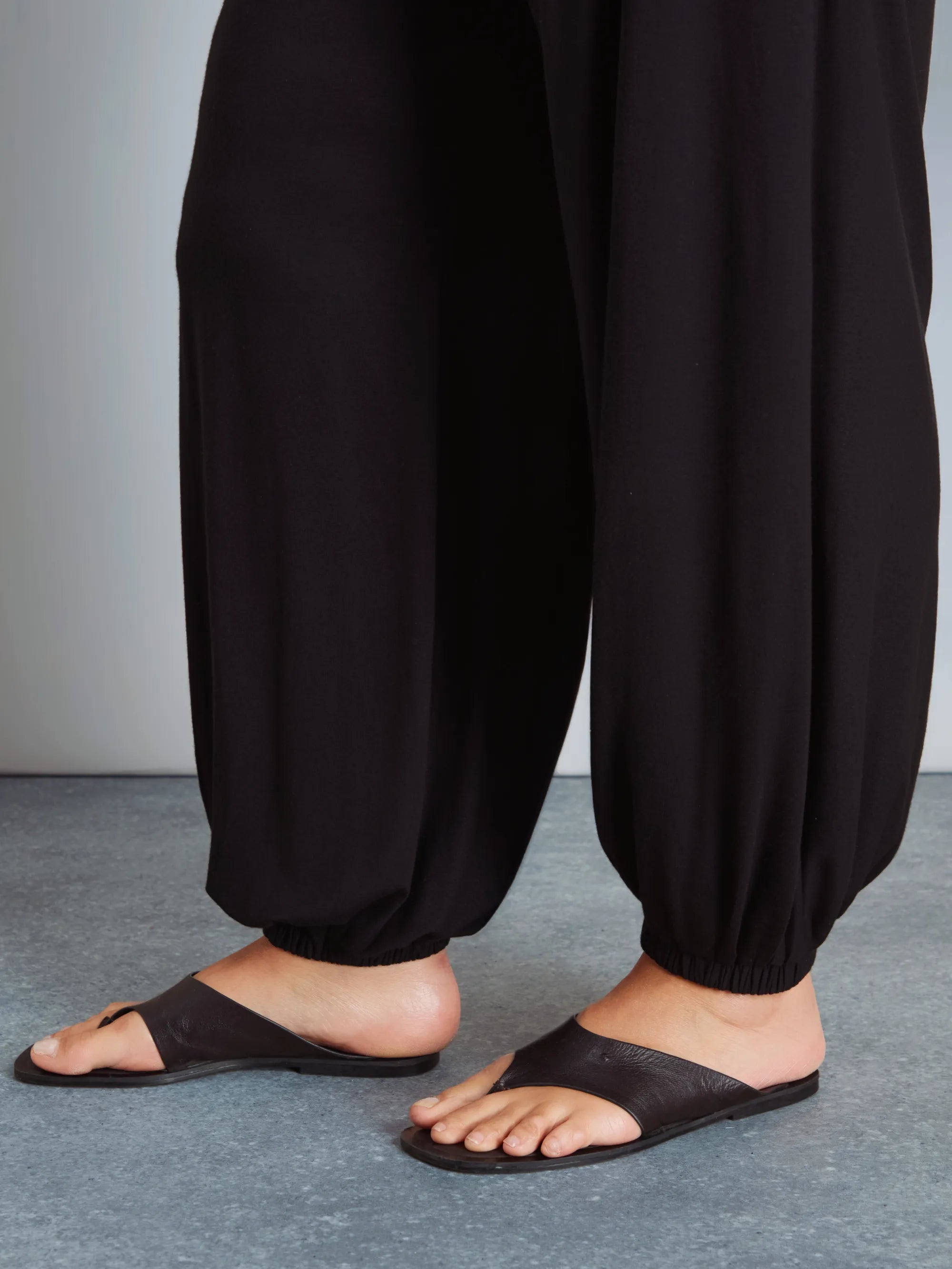 Black Jersey Balloon Trouser