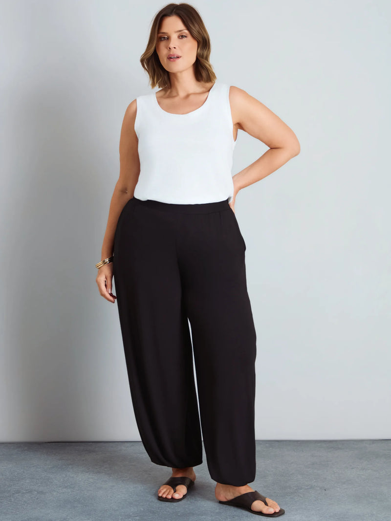 Black Jersey Balloon Trouser