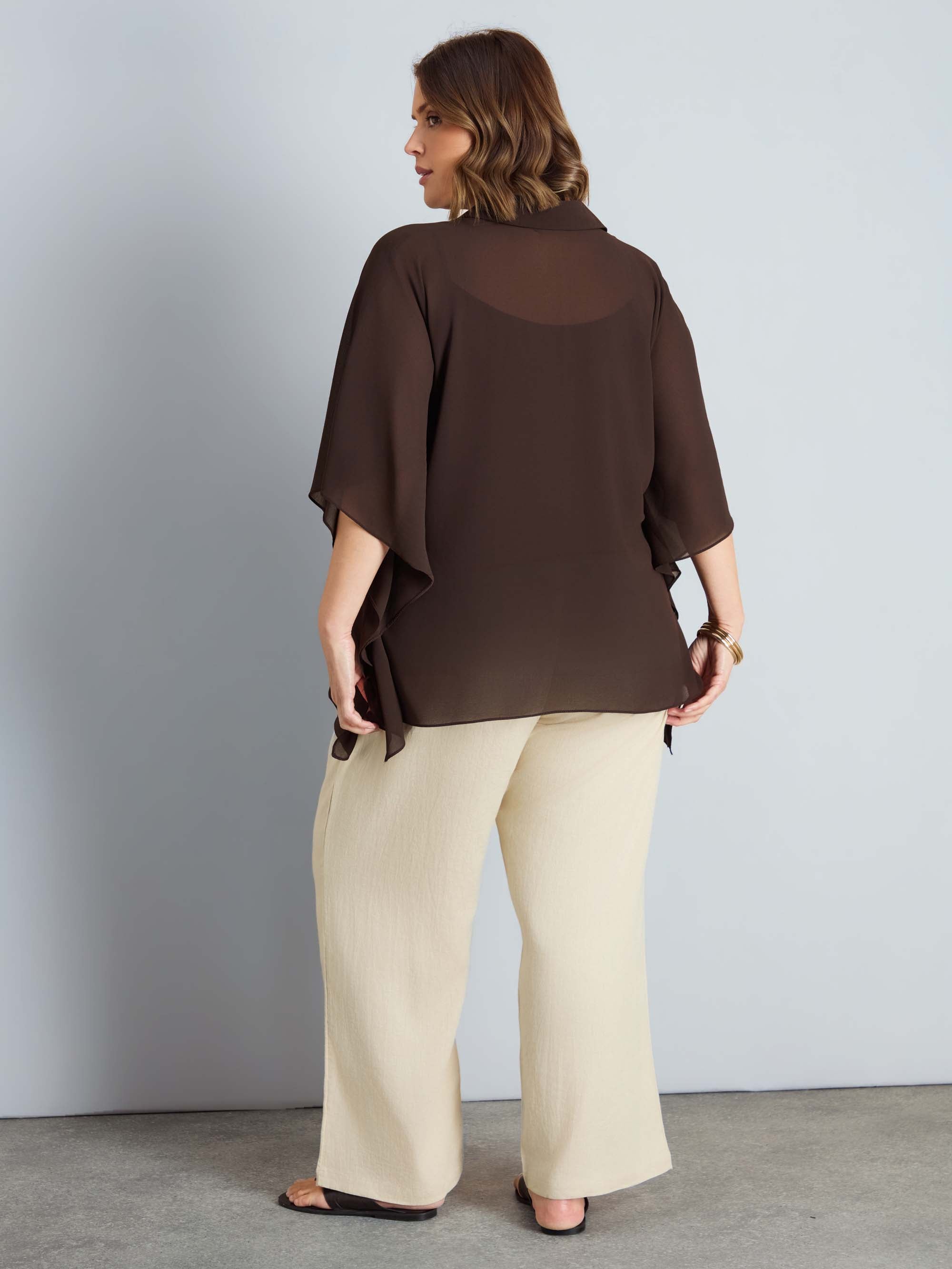 Chocolate Button Half Placket Overlay