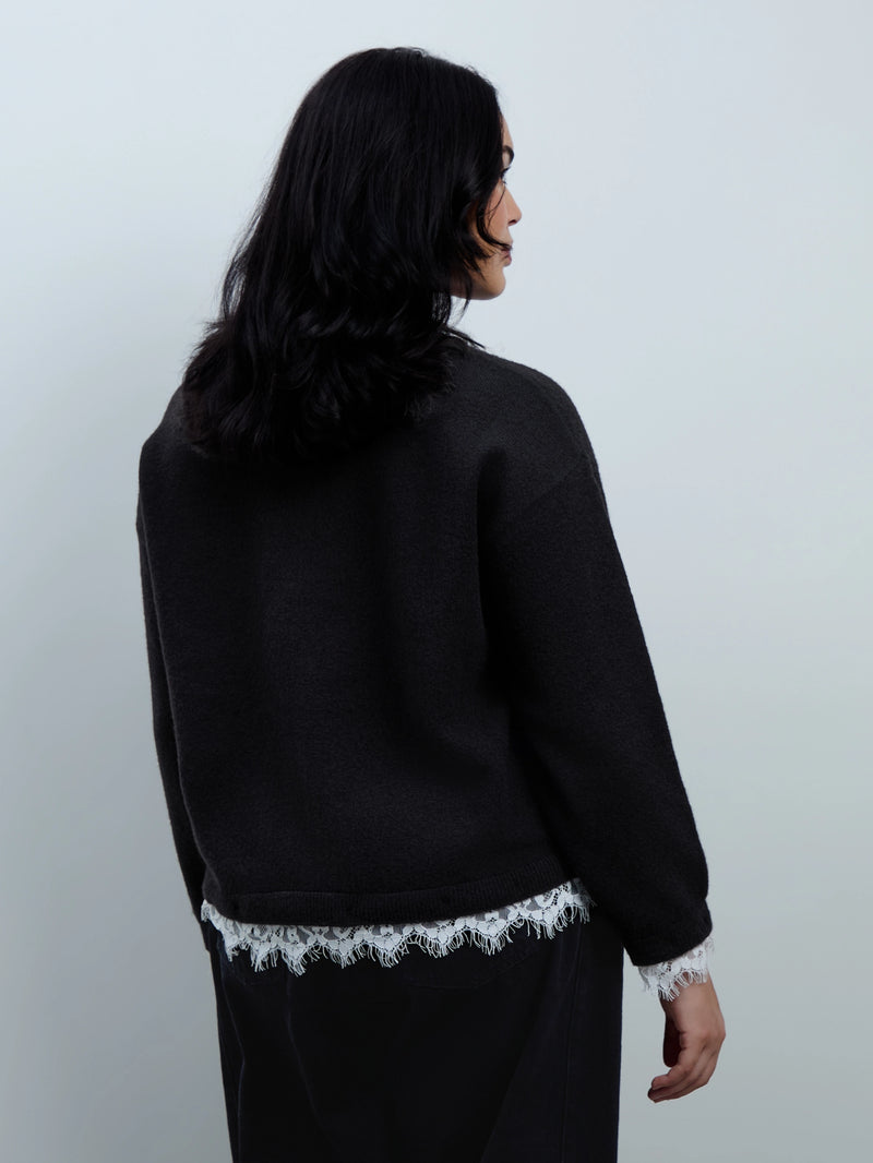 Lace Trim Jumper